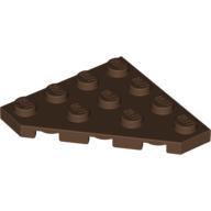 Lego destička 4x4 roh uříznutý, hnědá (4162497)